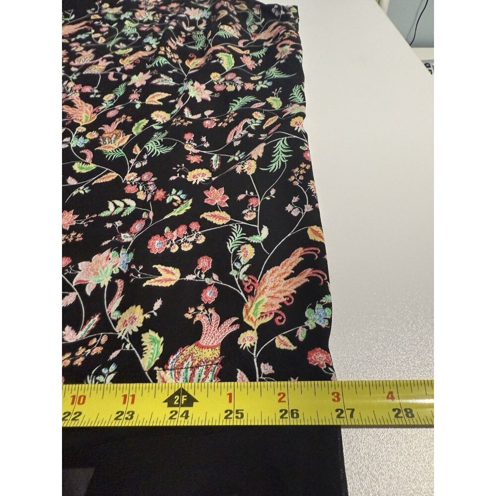 Rose Olive 3X Sleeveless Layered Top Tank Sz 3x Dark Floral V-Neck Black Sheer - Picture 8 of 9
